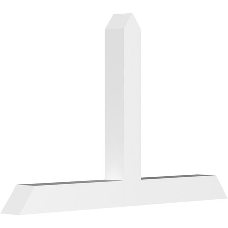 Ekena Millwork Portland Architectural Grade PVC Gable Bracket, 72"W x 45"H x 6"D x 6"F, 15/12 Pitch GBP072X45X0606POR00